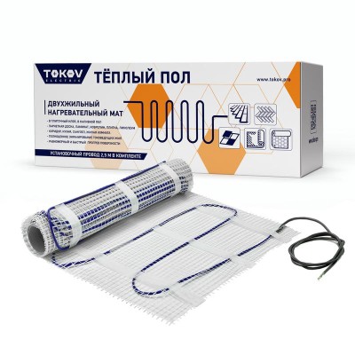 Комплект "Теплый пол" (мат) 150Вт/кв.м 5кв.м TOKOV ELECTRIC TKE-MAT150-750-5