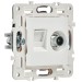 Розетка двойная TV+RJ45 кат.5E SKANDY SK-A14W арктич. бел. IEK SK-AK20-1-K01