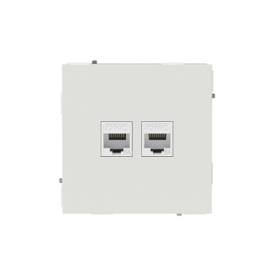 Розетка компьютерная 2-м KANT RJ45 кат.6A без шторки бел. песок DKC 7010674