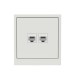 Розетка компьютерная 2-м KANT RJ45 кат.6A без шторки бел. песок DKC 7010674