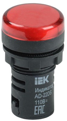 Лампа светосигнальная AD22DS d22мм 24В AC/DC красн. IEK BLS10-ADDS-024-K04 Лампа светосигнальная AD22DS d22мм 24В AC/DC красн. IEK BLS10-ADDS-024-K04