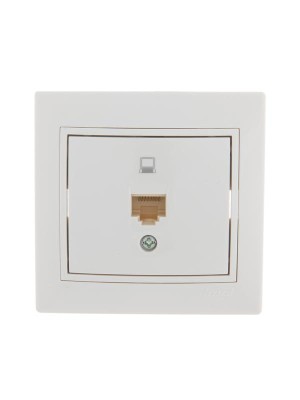 Розетка компьютерная 1-м СП Mira RJ45 бел./бел. LEZARD 701-0202-139 Розетка компьютерная 1-м СП Mira RJ45 бел./бел. LEZARD 701-0202-139