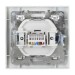 Розетка компьютерная 1-м СП Минск RJ45 бел. Basic EKF ERK01-035-10