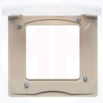 Рамка 1-м СП Etika IP44 с защ. крышкой сл. кость IEK 672560