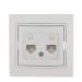 Розетка компьютерная 2-м СП Mira RJ45 бел./бел. LEZARD 701-0202-141