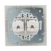 Розетка компьютерная 2-м СП Mira RJ45 бел./бел. LEZARD 701-0202-141