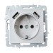 Розетка BRITE РЮш10-1-БрА 16А с USB A+A 2.1А с заземл. защ. шторки механизм алюм. IEK BR-R14-16-U21-D21-K47