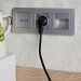 Розетка BRITE РЮш10-1-БрА 16А с USB A+A 2.1А с заземл. защ. шторки механизм алюм. IEK BR-R14-16-U21-D21-K47