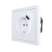 Розетка 1-м ZIMA IP20 + USB с заземл. механизм бел. LEZARD 704-0288-181