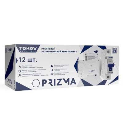 Выключатель автоматический модульный 1п C 2А 6кА PRIZMA TOKOV ELECTRIC TKE-PZ60-MCBI-1-2-C