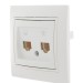 Розетка компьютерная + телефонная 2-м СП Mira RJ45 + RJ11 бел./бел. LEZARD 701-0202-143