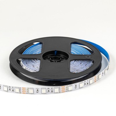 Лента светодиодная 12В 14.4Вт/м RGB smd5050 60д/м IP20 подложка 10мм (уп.5м) OGM LSE-271