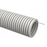 Труба гофрированная ПВХ d25мм с протяжкой сер. (уп.25м) TOKOV ELECTRIC TKE-TG/P-25-C06/25