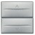 Выключатель для жалюзи кнопочный 2-кл. 2мод. Axolute Axial 10А 250В 1Р(NO)+ 1Р(NO) алюм. Leg BTC HC4037/2