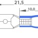 Клемма плоская изол. (штекер) (VM 2-250) REXANT 08-0333