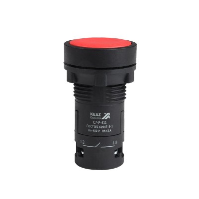 Кнопка OptiSignal Compact D22 С7-P-411 красн. 1НО+1НЗ XB7NA45 КЭАЗ 362045