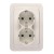 Розетка 2-м СП Mimoza 16А IP20 с заземл. бел./бел. Makel 12082