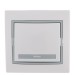Выключатель 1-кл. СП Mira 10А IP20 с сер. вставкой бел. LEZARD 701-0215-100