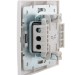 Выключатель 1-кл. СП Mira 10А IP20 с сер. вставкой бел. LEZARD 701-0215-100