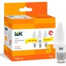Лампа светодиодная C35 свеча 7Вт 230В 3000К E14 (уп.3шт) IEK LLE-C35-07-230-30-E14-3
