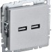 Розетка BRITE USB A+A 3.1А РЮ10-1-БрА механизм алюм. IEK BR-U21-D31-K47