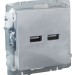 Розетка BRITE USB A+A 3.1А РЮ10-1-БрА механизм алюм. IEK BR-U21-D31-K47