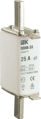Вставка плавкая ППНИ-33 25А габарит 0 IEK DPP20-025 Вставка плавкая ППНИ-33 25А габарит 0 IEK DPP20-025