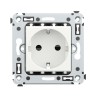 Розетка 1-м СП 2мод. Avanti "Белое облако" 16А IP20 2P+E защ. шторки бел. DKC 4400003