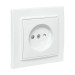 Розетка 1-м СП Минск 10А IP20 без заземл. защ. шторки бел. Basic EKF ERR10-022-100