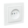 Розетка 1-м СП Минск 10А IP20 без заземл. защ. шторки бел. Basic EKF ERR10-022-100