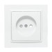 Розетка 1-м СП Минск 10А IP20 без заземл. защ. шторки бел. Basic EKF ERR10-022-100