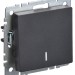 Выключатель 1-кл. СП BRITE ВС10-1-1-БрЧ 10А с индик. механизм черн. IEK BR-V10-1-10-K02