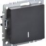 Выключатель 1-кл. СП BRITE ВС10-1-1-БрЧ 10А с индик. механизм черн. IEK BR-V10-1-10-K02