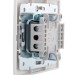 Выключатель 2-кл. СП Mira 10А IP20 с сер. вставкой бел. LEZARD 701-0215-101