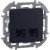 Розетка компьютерная 2-м СП Inspiria RJ45 кат.5E UTP IP20  антрацит IEK 673838