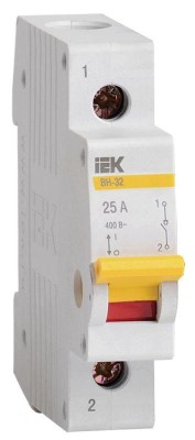 Выключатель нагрузки ВН-32 25А/1П IEK MNV10-1-025 Выключатель нагрузки ВН-32 25А/1П IEK MNV10-1-025