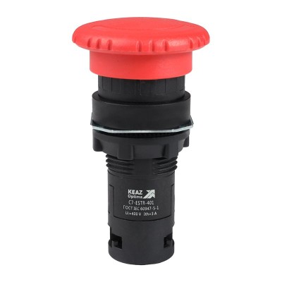 Кнопка аварийного останова OptiSignal Compact D22 С7-ESTR-401 красн. 1НЗ XB7ES542P КЭАЗ 362129