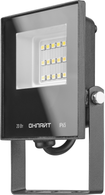 Прожектор светодиодный 61 946 OFL-20-4K-BL-IP65-LED 20Вт 4000К IP65 1600лм черн. ОНЛАЙТ 61946