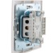 Выключатель 1-кл. СП Mira 10А IP20 с подсветкой с сер. вставкой бел. LEZARD 701-0215-111