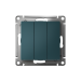 Выключатель 3-кл. СП AtlasDesign 10А IP20 (сх. 1+1+1) 10AX механизм изумруд SE ATN000831