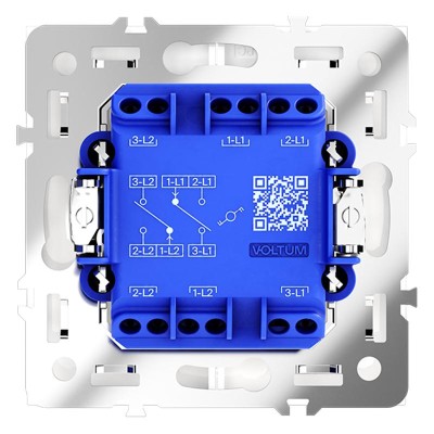 Переключатель проходной 2-кл. СП S70 10А механизм кашемир Voltum VLS020303