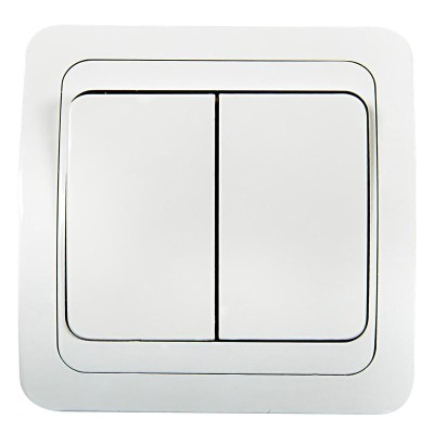 Выключатель 2-кл. СП Classico 2023 10А IP20 бел. ASD / IN HOME 4680005959860