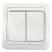Выключатель 2-кл. СП Classico 2023 10А IP20 бел. ASD / IN HOME 4680005959860