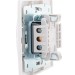 Выключатель 2-кл. СП Mira 10А IP20 с подсветкой с сер. вставкой бел. LEZARD 701-0215-112
