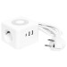 Удлинитель "Куб" 2х1.3м 2USB 2.4А+Type C + Ночник 1кв.мм EKF UBA-CUB-2-TC