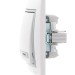 Выключатель 2-кл. СП Mira 10А IP20 с подсветкой с сер. вставкой бел. LEZARD 701-0215-112