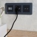 Розетка BRITE USB A+A 3.1А РЮ10-1-БрГ механизм графит IEK BR-U21-D31-K53