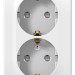 Розетка 2-м ОП Blanca 16А IP20 250В с заземл. защ. шторки с изолир. пластиной бел. SE BLNRA011211