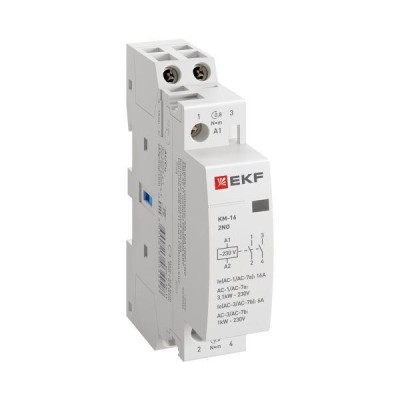 Контактор модульный КМ 16А 2NО (1 мод.) EKF km-1-16-20