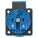 Розетка панельная 112 скрытая 2P+PЕ 16А 220В IP44 с защ. крышкой EKF ps-112-16-220
